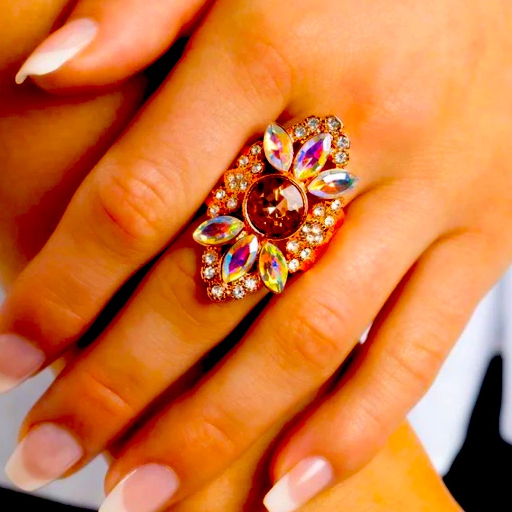 💥⭐️💥 SHINE❗️PAPARAZZI “GLISTEN HERE!” COPPER RING❗️ STUNNING❗️💥⭐️💥 - Picture 4 of 4
